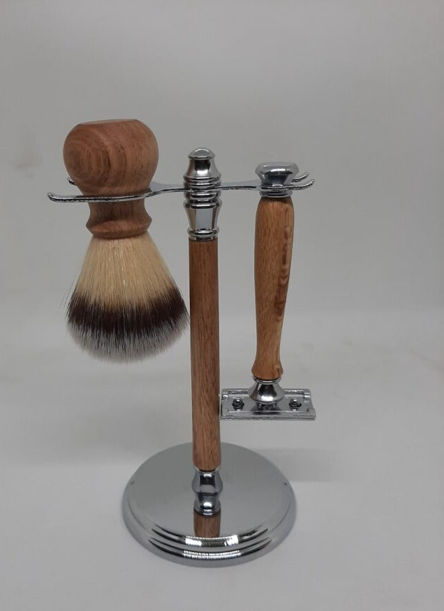Hand-turned Timber Shave Set - Ultimate | Safety Razor | Australian Made