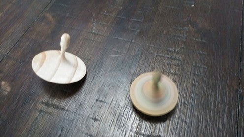 Hand-turned Recycled Timber Spinning Top | Unoiled | Australian Made