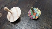 Hand-turned Recycled Timber Spinning Top | Unoiled | Australian Made