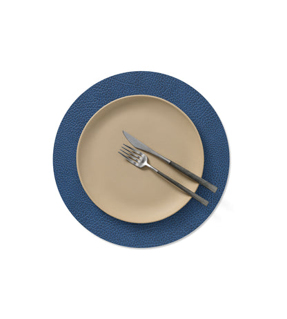 Recycled Leather Table Mat 4pk - Circle | Hippo | Handcrafted Denmark