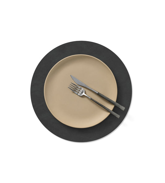 Recycled Leather Table Mat 4pk - Circle | Nupo | Handcrafted Denmark