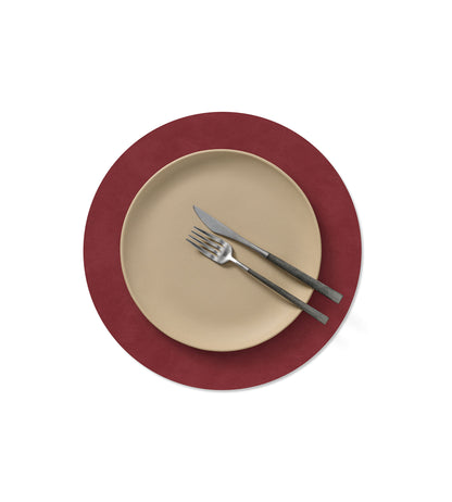 Recycled Leather Table Mat 4pk - Circle | Nupo | Handcrafted Denmark