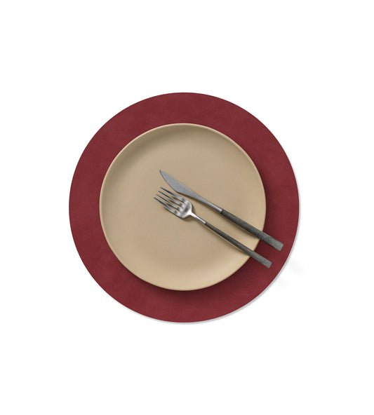 Recycled Leather Table Mat 4pk - Circle | Nupo | Handcrafted Denmark