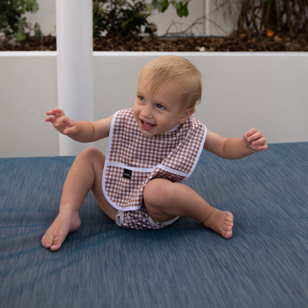 Stay-dry Baby Bib - Fawn Check