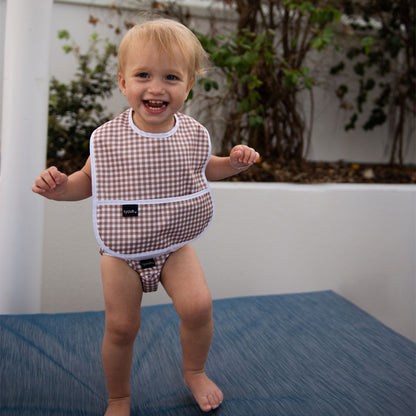 Stay-dry Baby Bib - Fawn Check