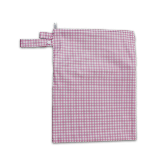 Stay-dry Zip Wet Bag - Pink Gingham