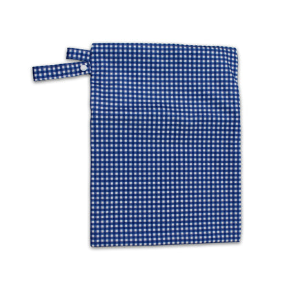 Stay-dry Zip Wet Bag - Blue Gingham