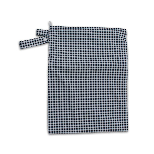 Stay-dry Zip Wet Bag - Black Gingham