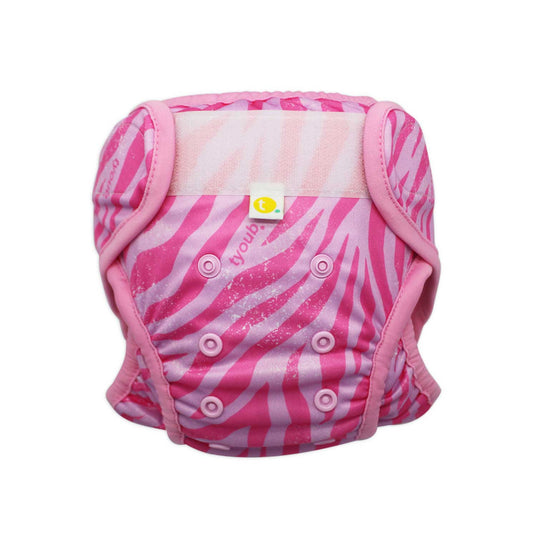 Adjustable Reusable Swim Nappy and Wet Bag - Tiger Pink
