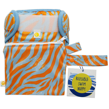 Adjustable Reusable Swim Nappy and Wet Bag