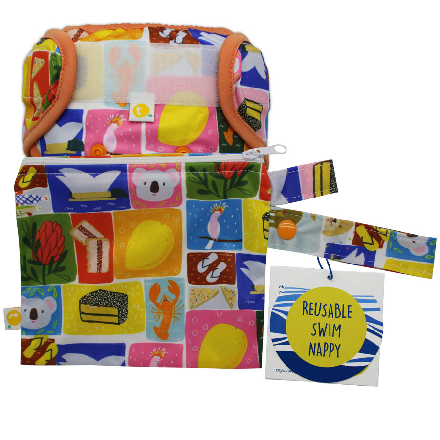 Adjustable Reusable Swim Nappy and Wet Bag