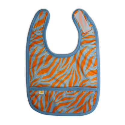 Stay-dry Baby Bib - Tiger Blue Orange