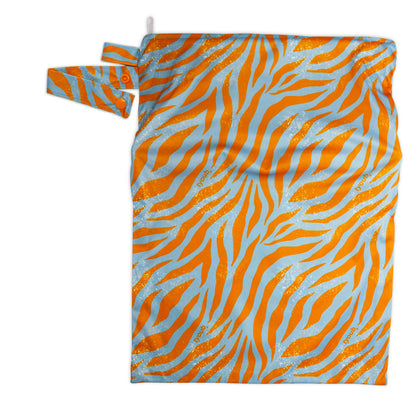 Stay-dry Zip Wet Bag – Tiger Blue Orange