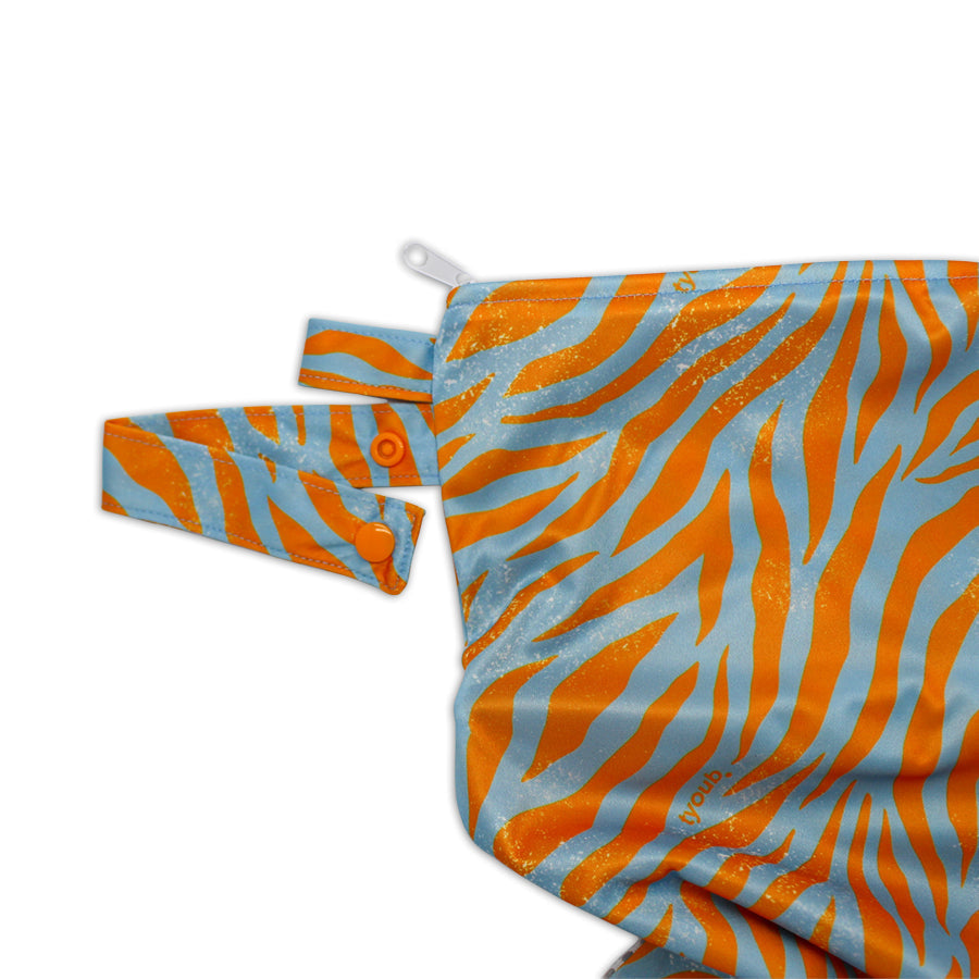 Stay-dry Zip Wet Bag – Tiger Blue Orange