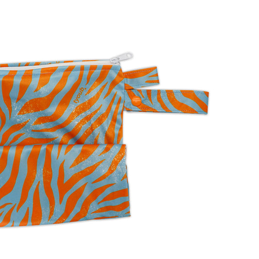 Stay-dry Zip Wet Bag – Tiger Blue Orange