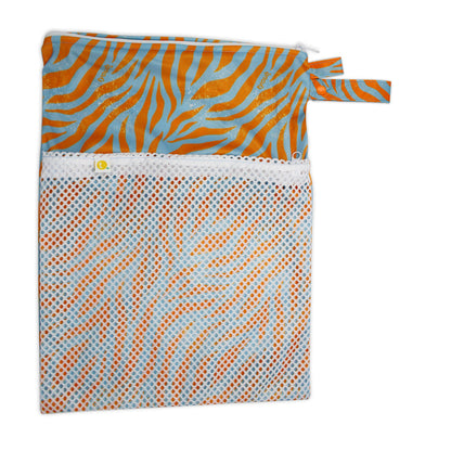 Stay-dry Zip Wet Bag – Tiger Blue Orange