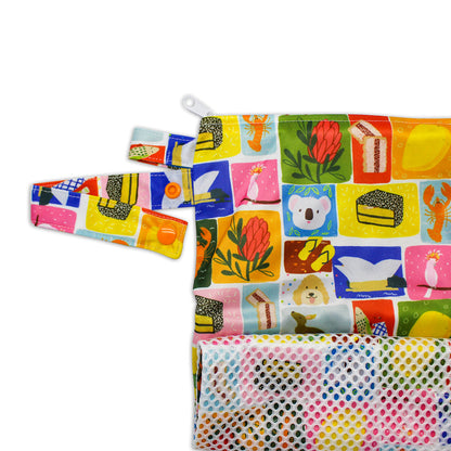 Stay-dry Zip Wet Bag - Medium - Aussie Icons | Tyoub x Suki McMaster