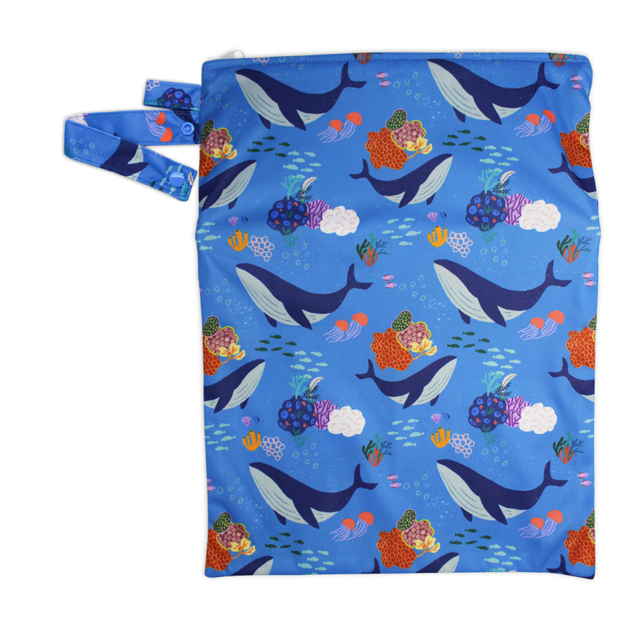 Stay-dry Zip Wet Bag – Whales | Tyoub x Suki McMaster