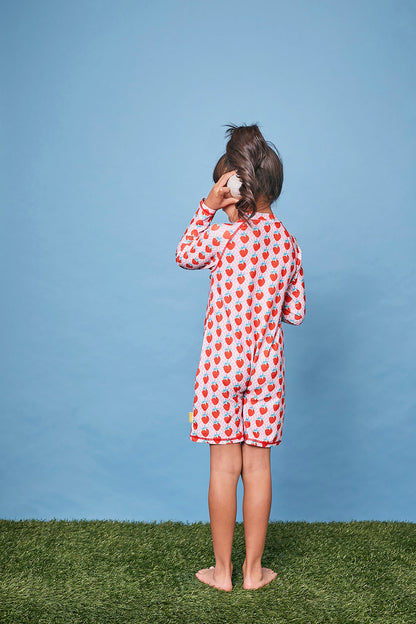 Long Sleeve Sunsuit - Strawberry Sundae Kids