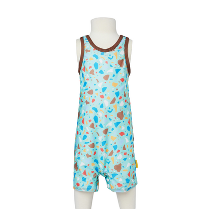 Kids Racer Back Kneesuit Zootie - Ocean Glass Green | Brown
