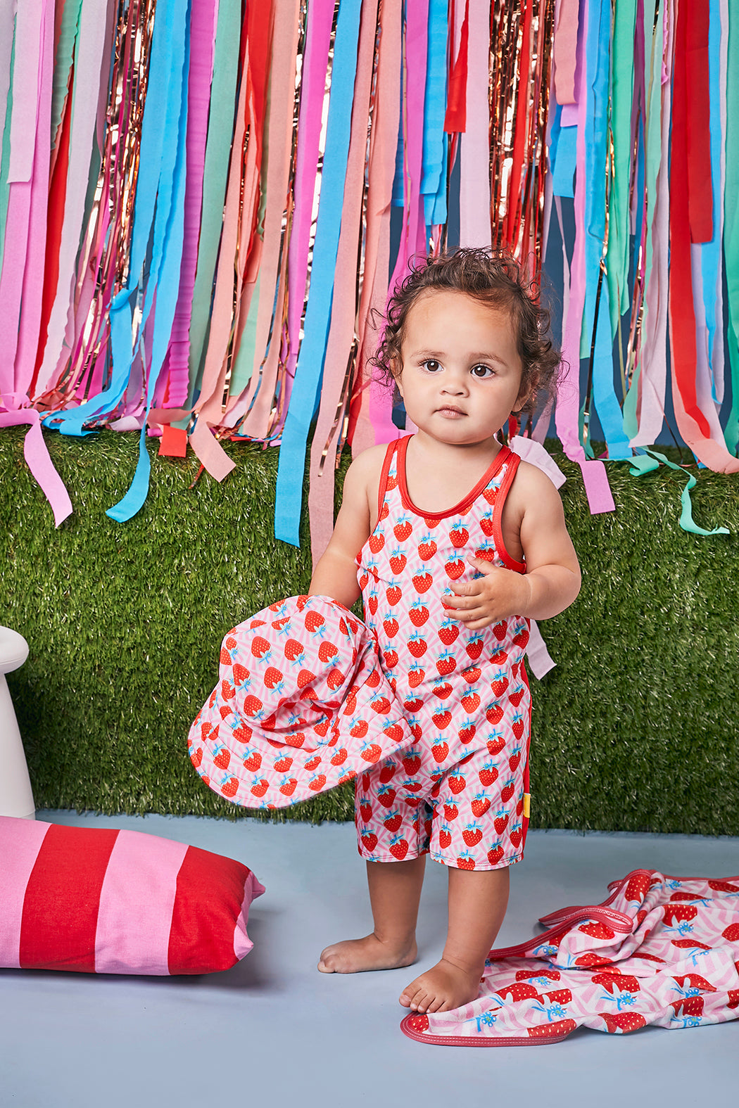 Kids Racer Back Kneesuit Zootie - Strawberry | Red