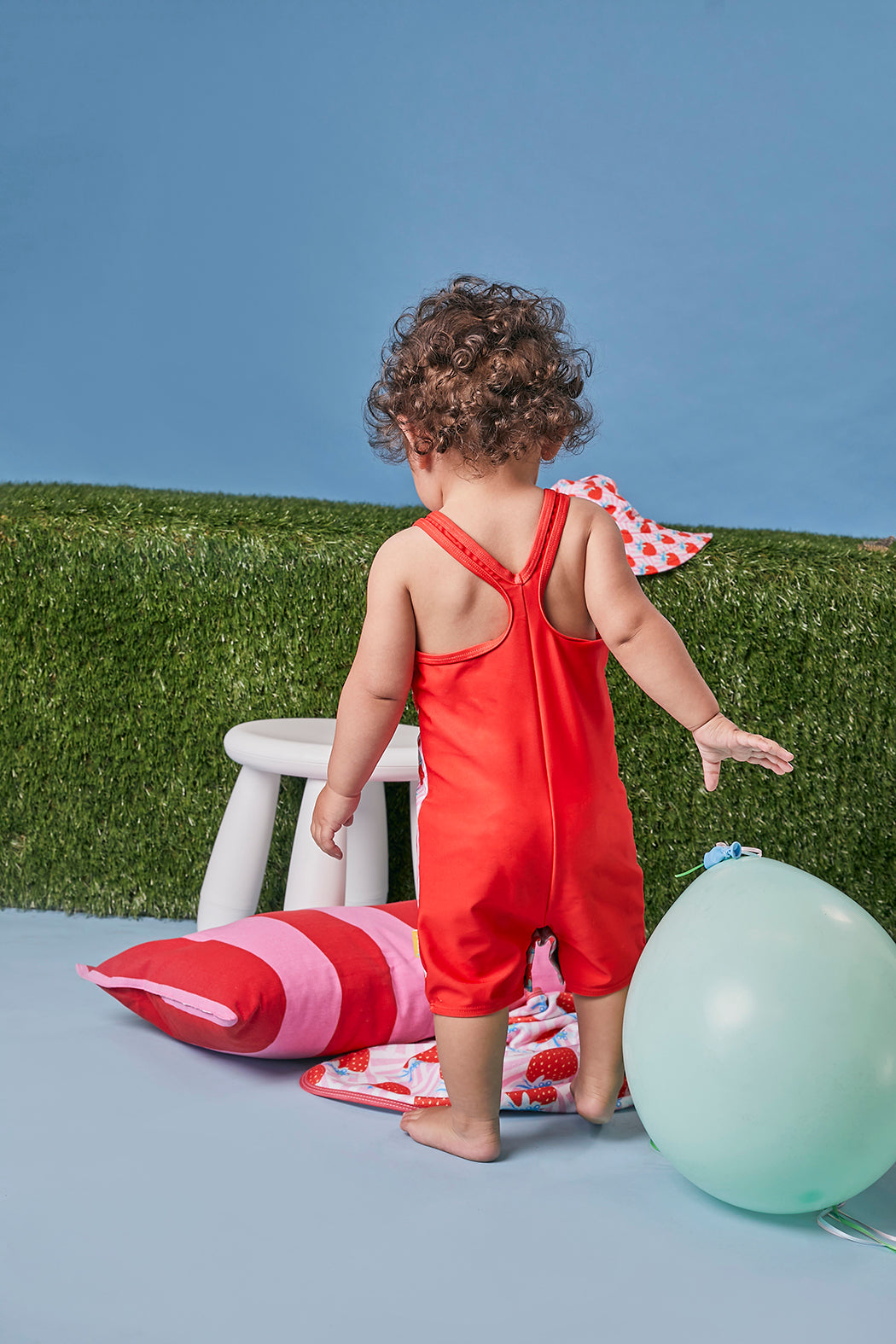 Kids Racer Back Kneesuit Zootie - Strawberry | Red