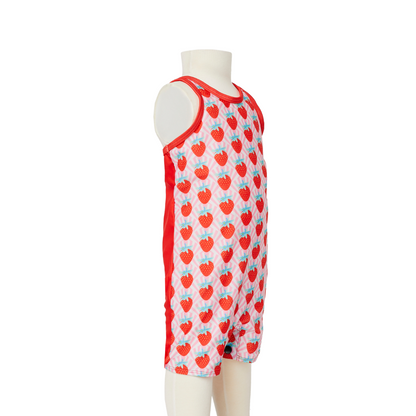 Kids Racer Back Kneesuit Zootie - Strawberry | Red