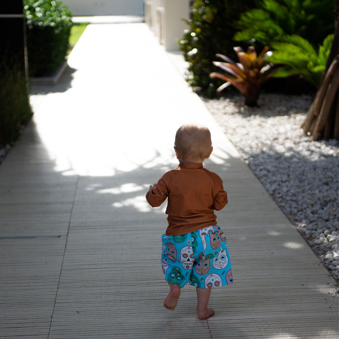Kids Board Shorts - Skulls Amigo