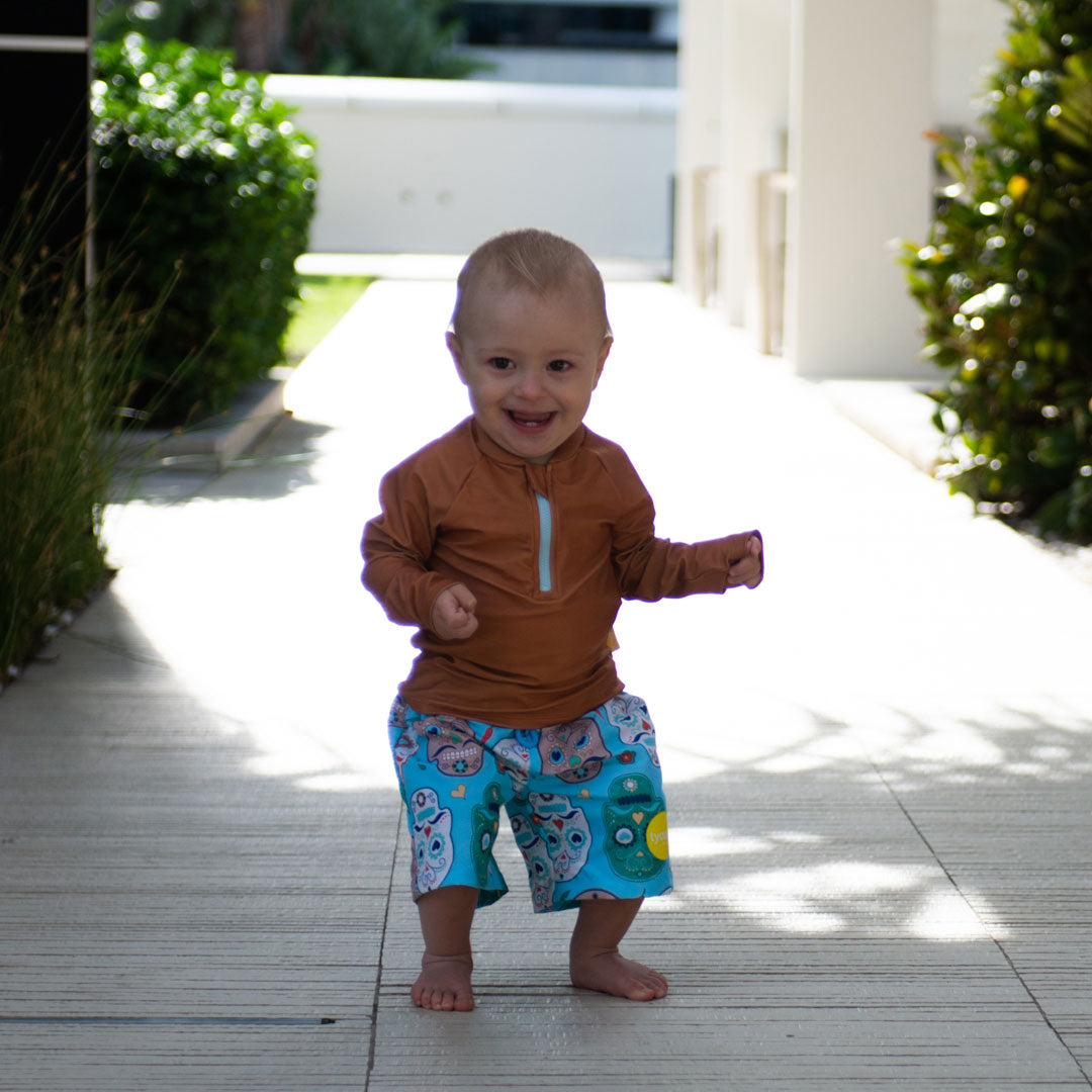 Kids Board Shorts - Skulls Amigo