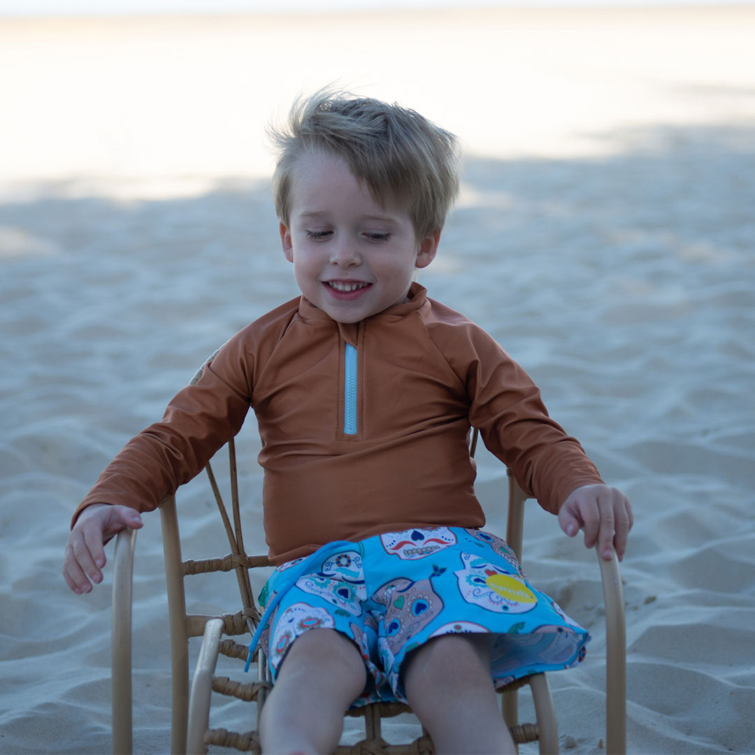 Kids Board Shorts - Skulls Amigo