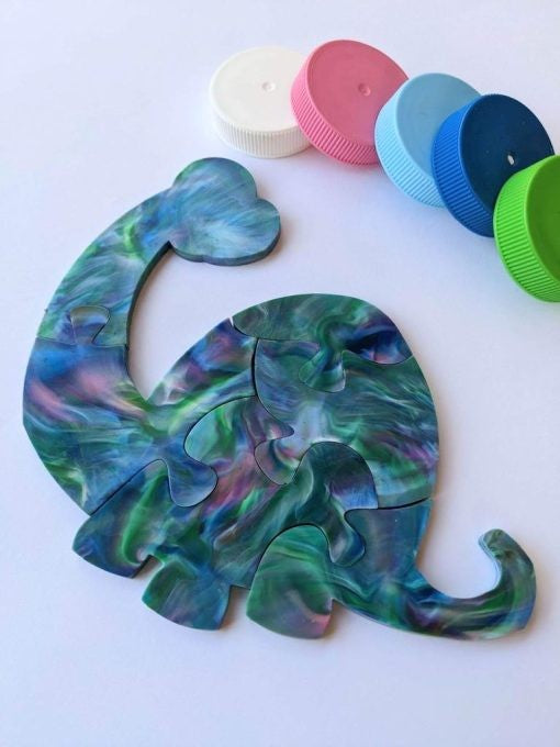 Recycled Plastic Dinosaur Puzzle│Stegosaurus, T-Rex & More│Kids 5+