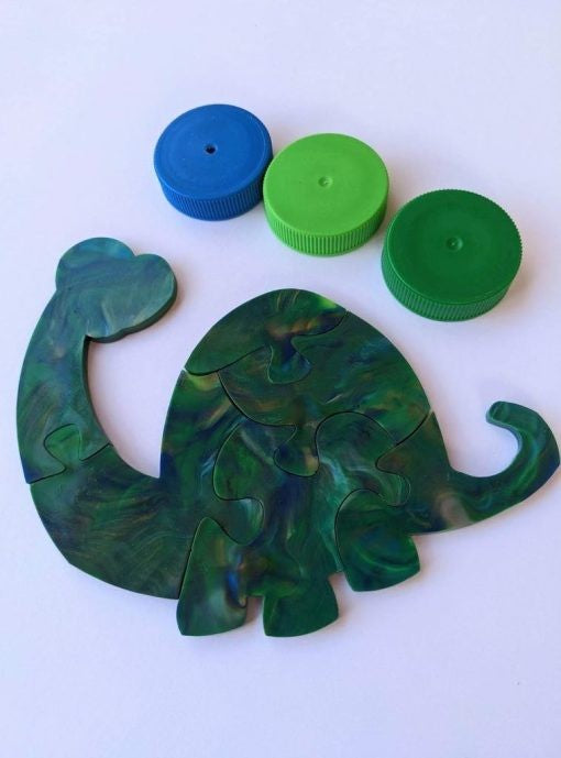 Recycled Plastic Dinosaur Puzzle│Stegosaurus, T-Rex & More│Kids 5+