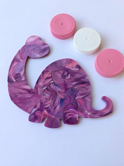 Recycled Plastic Dinosaur Puzzle│Stegosaurus, T-Rex & More│Kids 5+