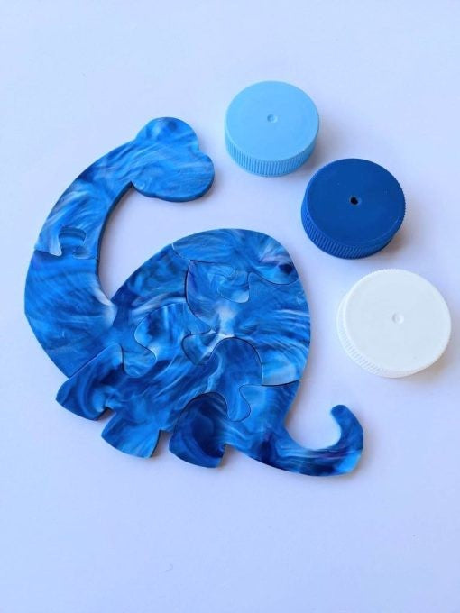 Recycled Plastic Dinosaur Puzzle│Stegosaurus, T-Rex & More│Kids 5+