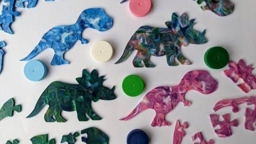 Recycled Plastic Dinosaur Puzzle│Stegosaurus, T-Rex & More│Kids 5+