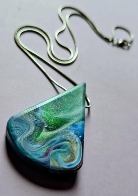 Recycled Plastic Necklace Pendant│Wearable Art│Handmade in Ballarat