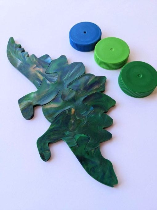 Recycled Plastic Dinosaur Puzzle│Stegosaurus, T-Rex & More│Kids 5+
