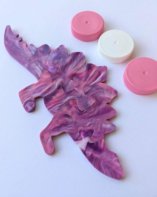 Recycled Plastic Dinosaur Puzzle│Stegosaurus, T-Rex & More│Kids 5+