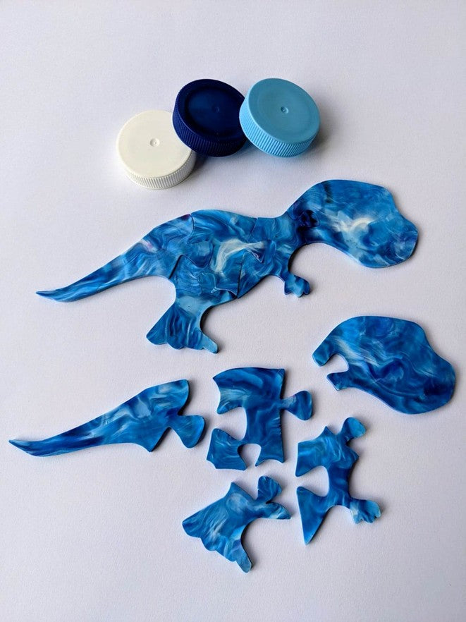 Recycled Plastic Dinosaur Puzzle│Stegosaurus, T-Rex & More│Kids 5+