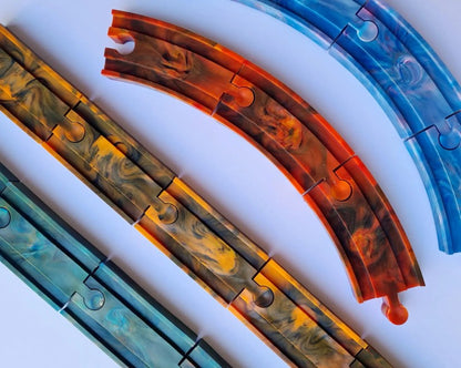 Recycled Plastic Train Track│Connects to Wooden Tracks│Kids 3+