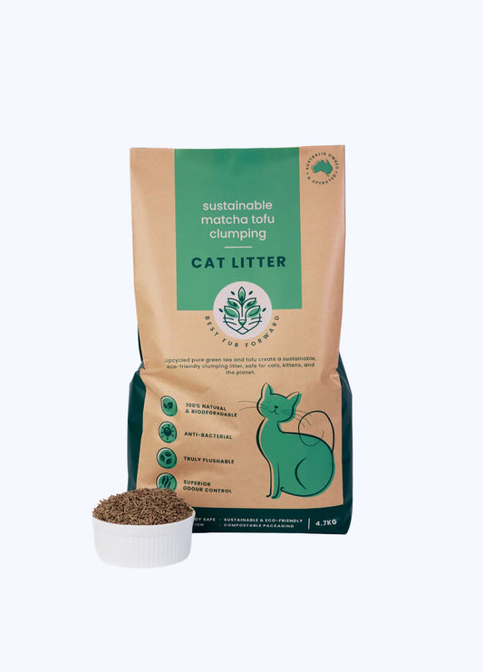Natural Clumping Cat Litter - Tofu & Matcha | 1 x bag (4.7kg) | Vet developed