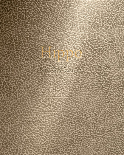Recycled Leather Table Mat 4pk - Circle | Hippo | Handcrafted Denmark