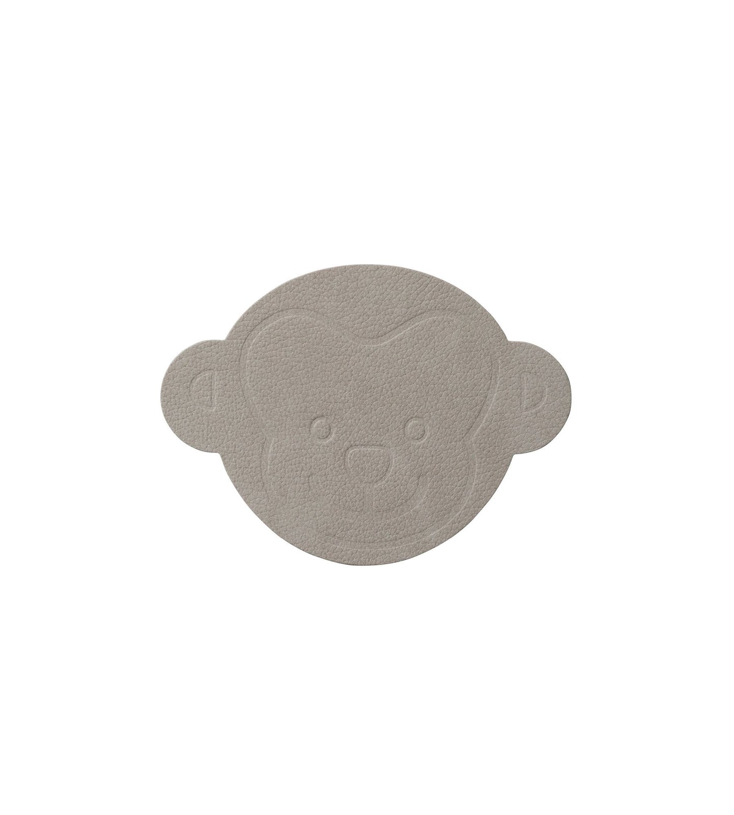 coaster in monkey shape on a white background