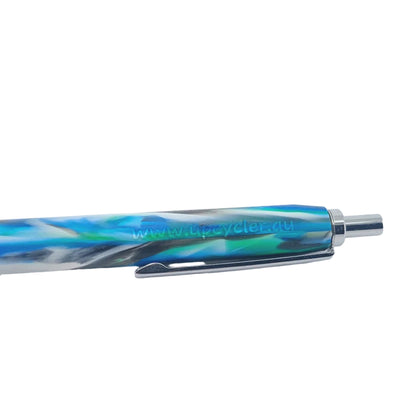 Eco-friendly retractable ballpoint pen able to be personalised.