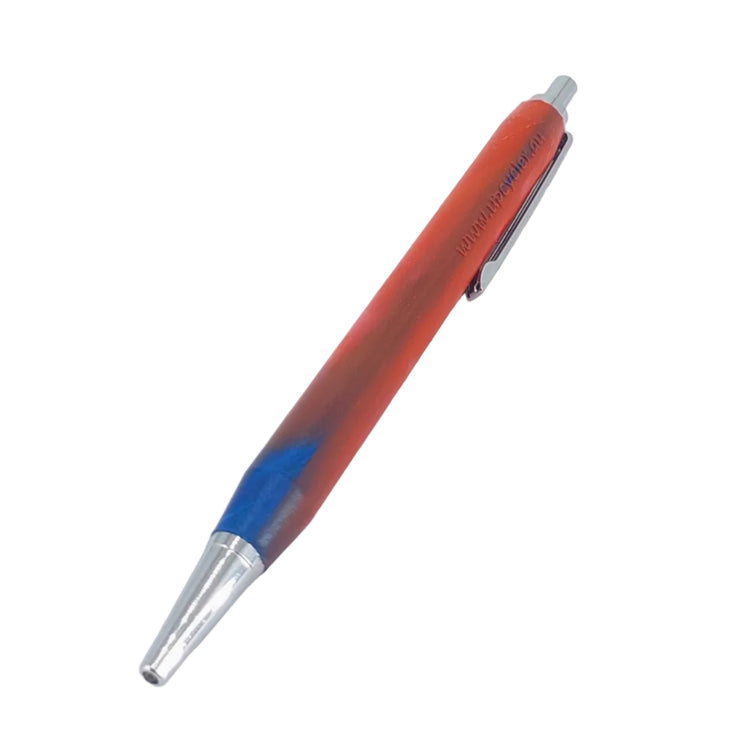 Eco-friendly retractable ballpoint pen in Red. Sustainable office stationery made from recycled materials in Australia.
