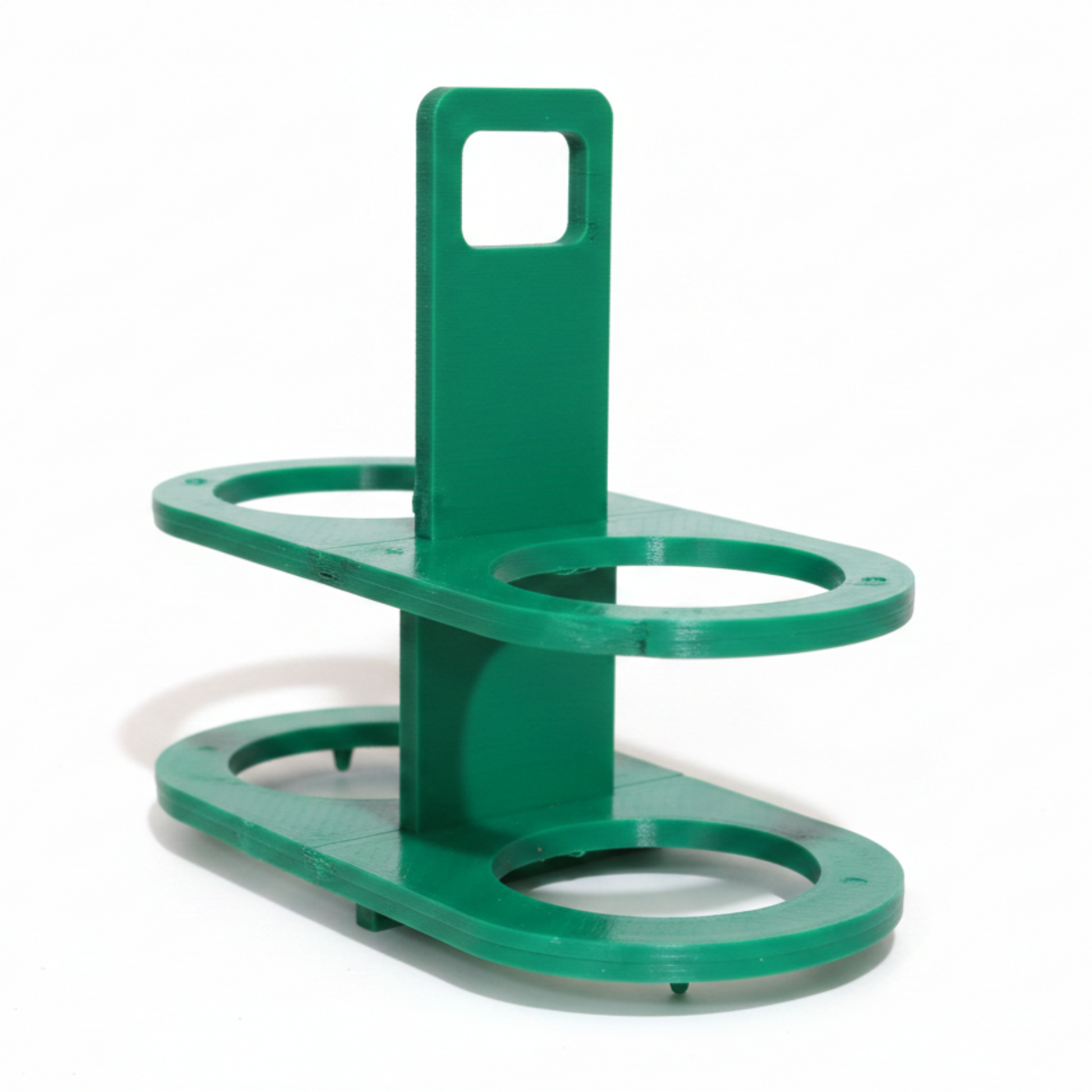 Assembled EcoSip Duo 2-cup coffee carrier made from recycled plastic. Sustainable coffee run caddy in Australia.