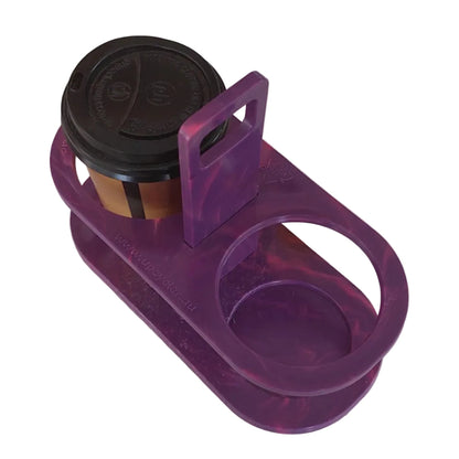 Marble-textured color options for the EcoSip Duo coffee caddy, handcrafted from upcycled plastic waste in purple.