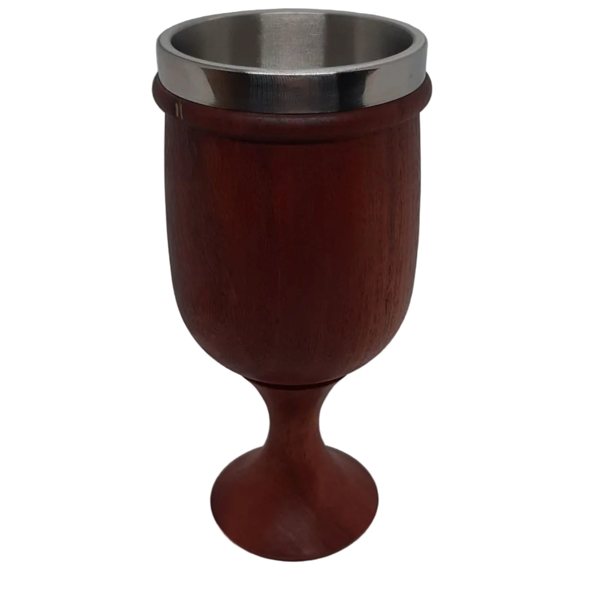 A premium hand-turned recycled timber drinking goblet with a smooth food-safe finish, handcrafted in Australia by Lyons Woodturning.