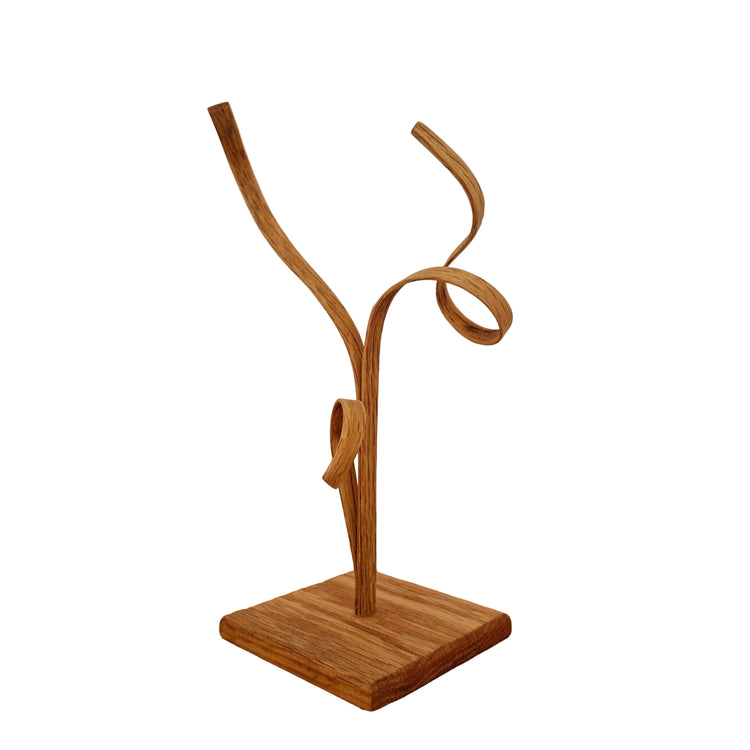Handcrafted timber sculpture, American Oak art piece, Upcycled Wood Design, unique Australian sustainable home decor.