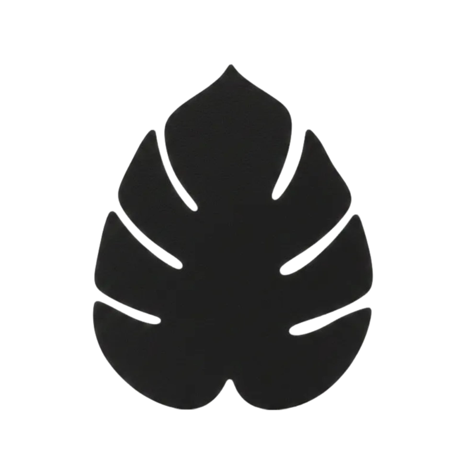 Monstera leaf recycled leather coaster featuring the signature LIND DNA hippo texture.